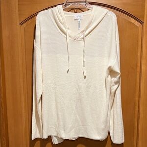 Soma Weekend Cream Knit Hoodie